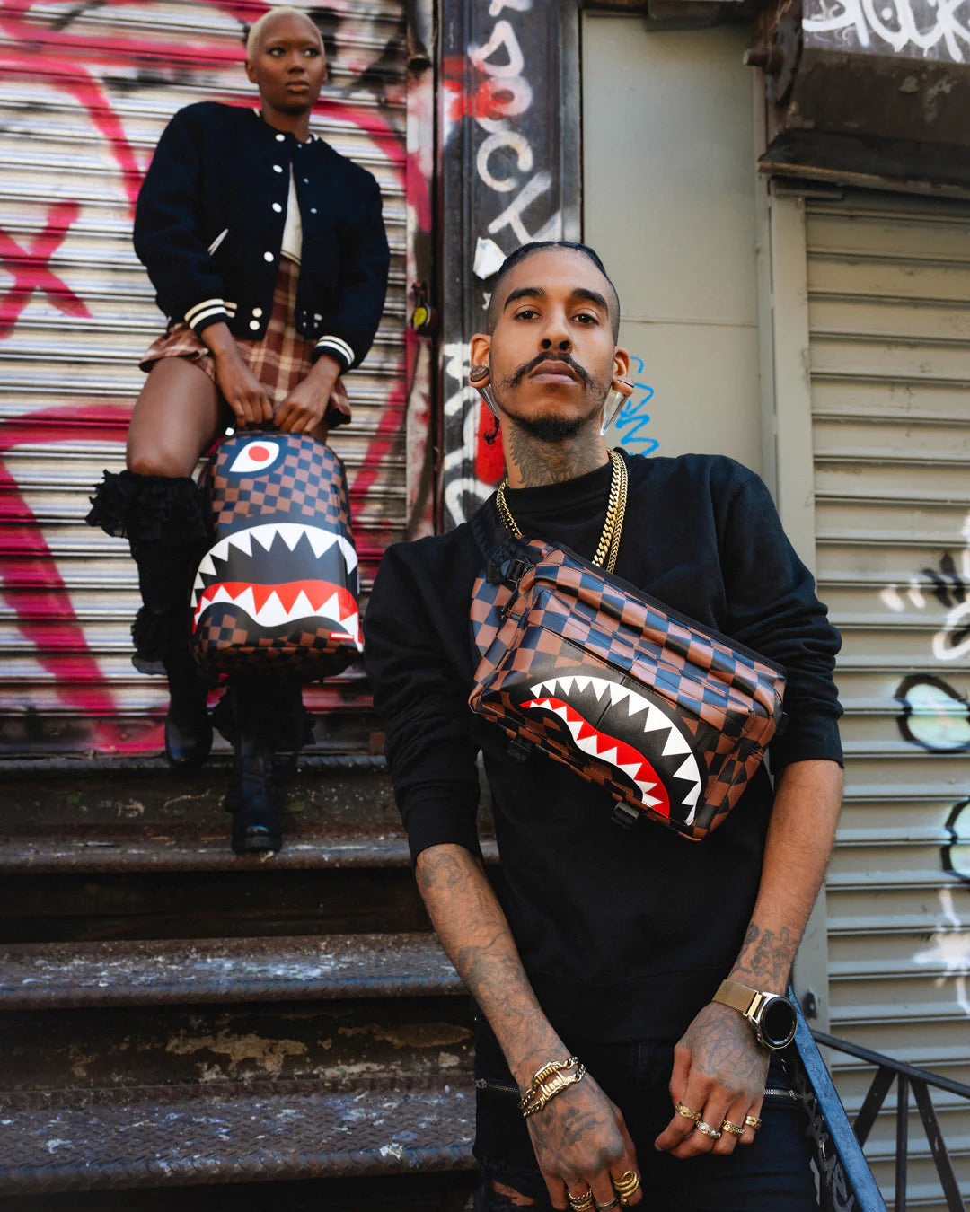 MARSUPIO SPRAYGROUND HANGOVER CARGO CROSSBODY MARRONE