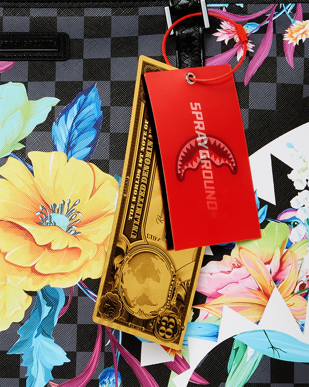 SPRAYGROUND BAG NEON FLORAL TOTE YELLOW