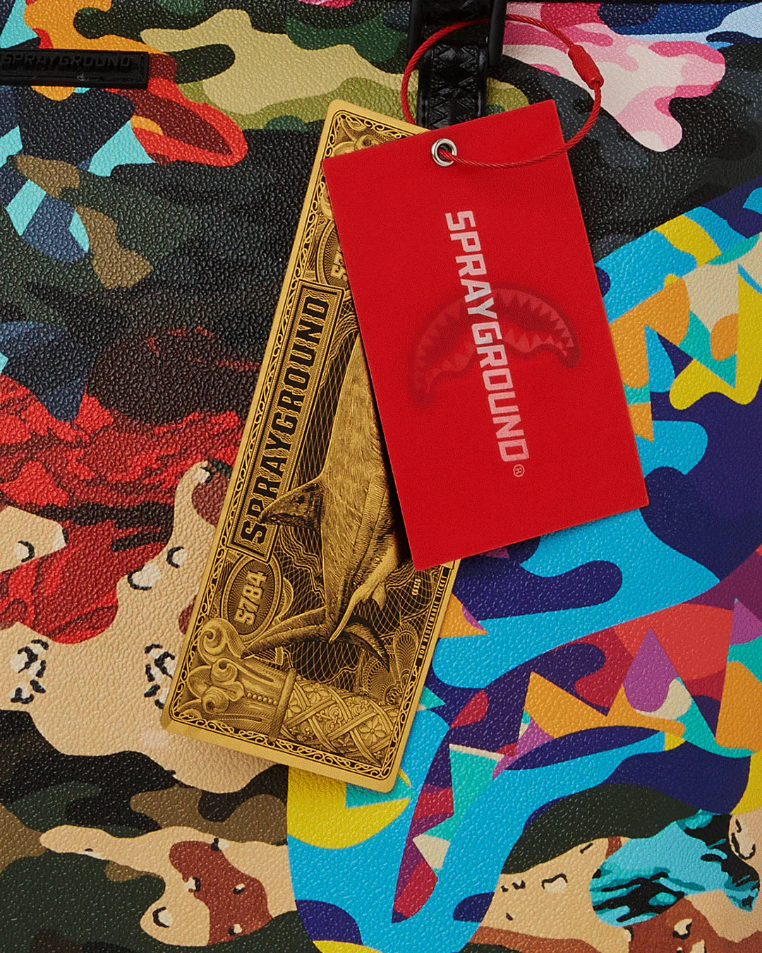 BORSA SPRAYGROUND SLICED AND DICED CAMO TOTE BLU