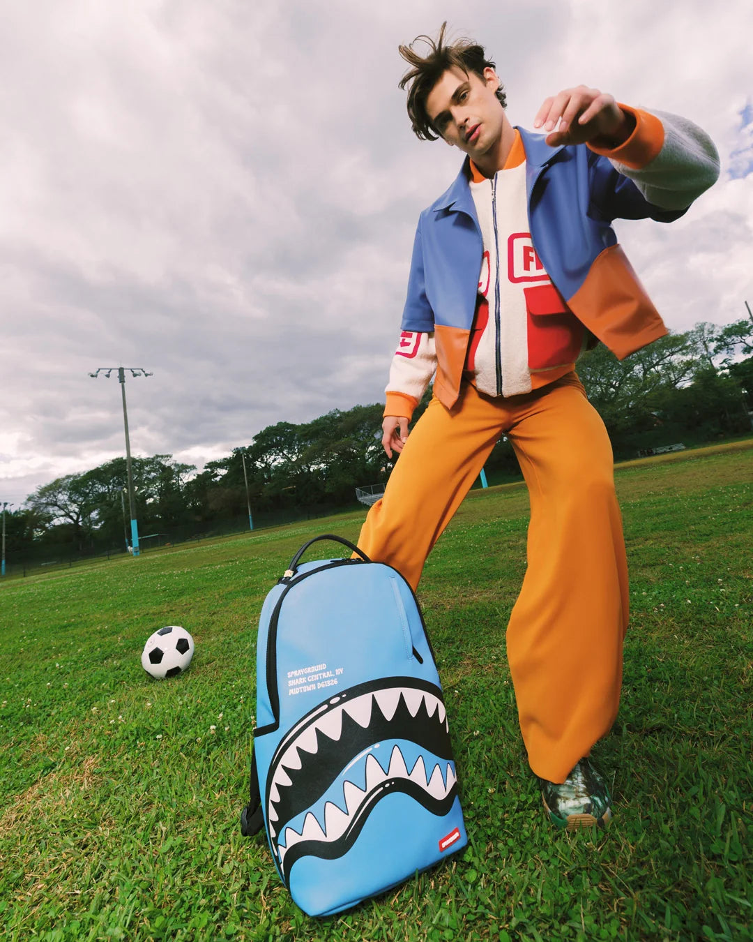 SHARK CENTRAL BUBBLY BLUE BACKPACK