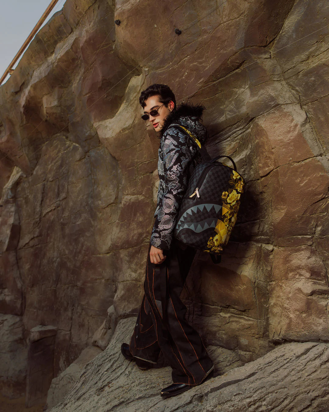 GOLD FLORAL REMIX DLXSV BACKPACK