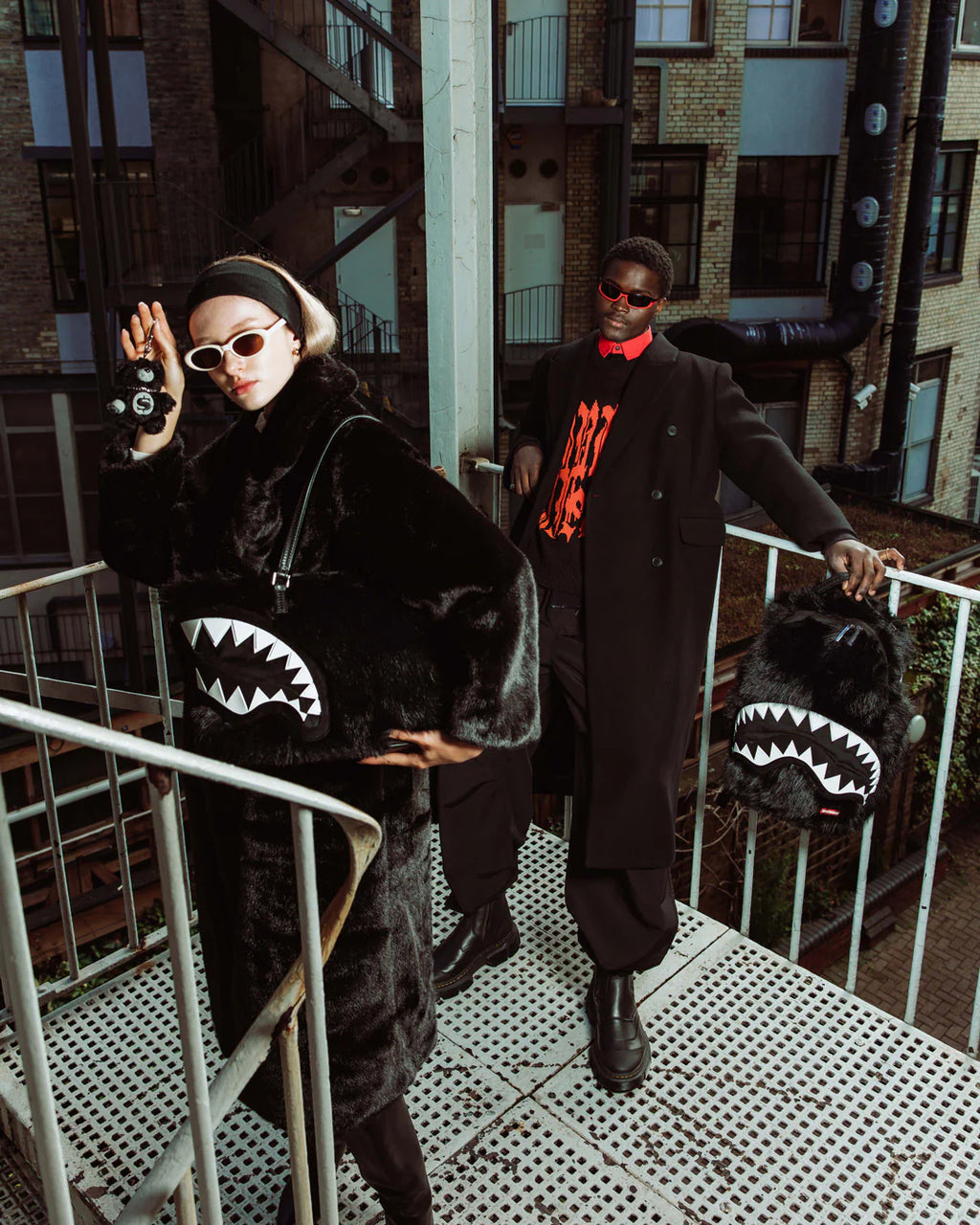 FUR CRAY BLACK BEAR CUB KEYCHAIN