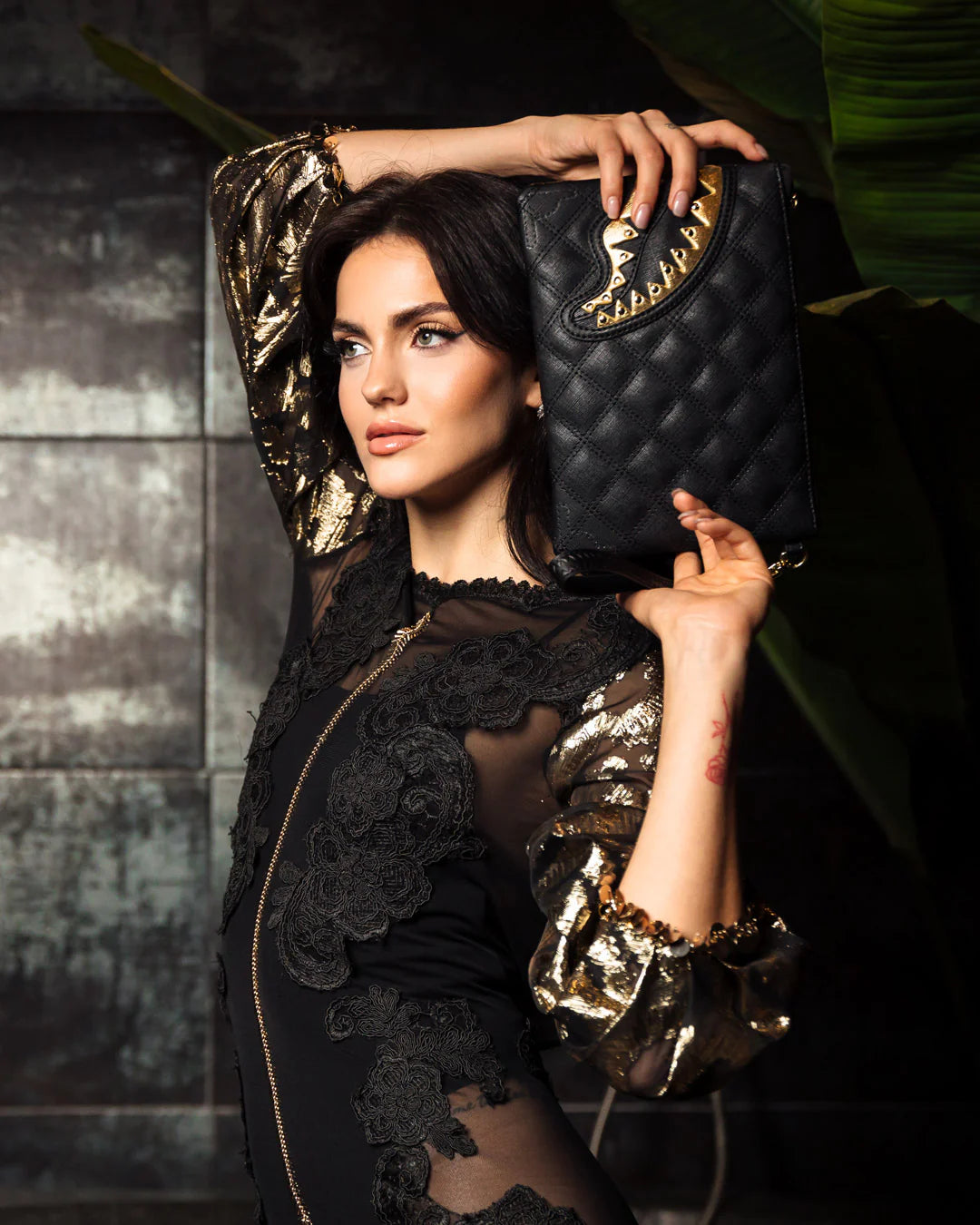 BLACK MAMBA QUILTED POUCHETTE