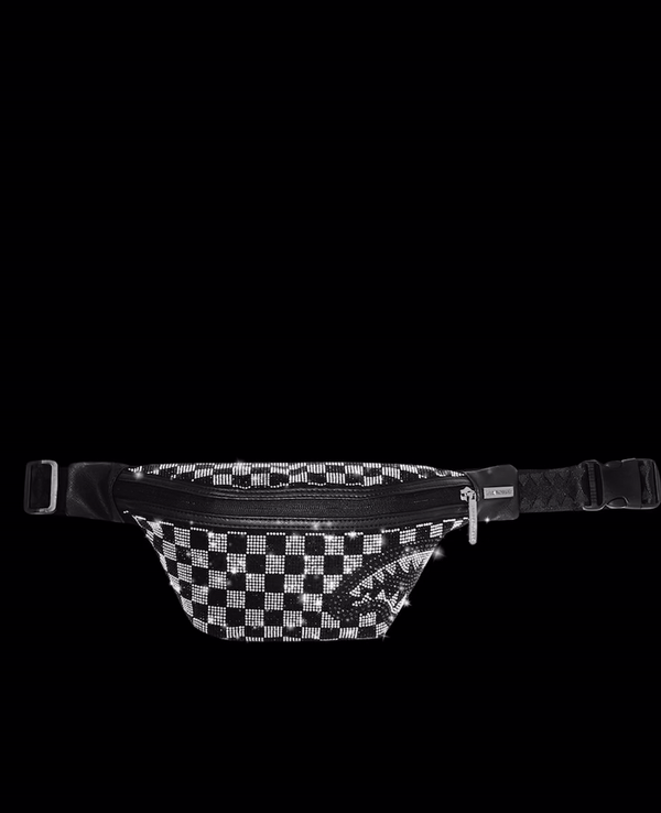 MARSUPIO SPRAYGROUND TRINITY CHECKERED CROSSBODY NERO