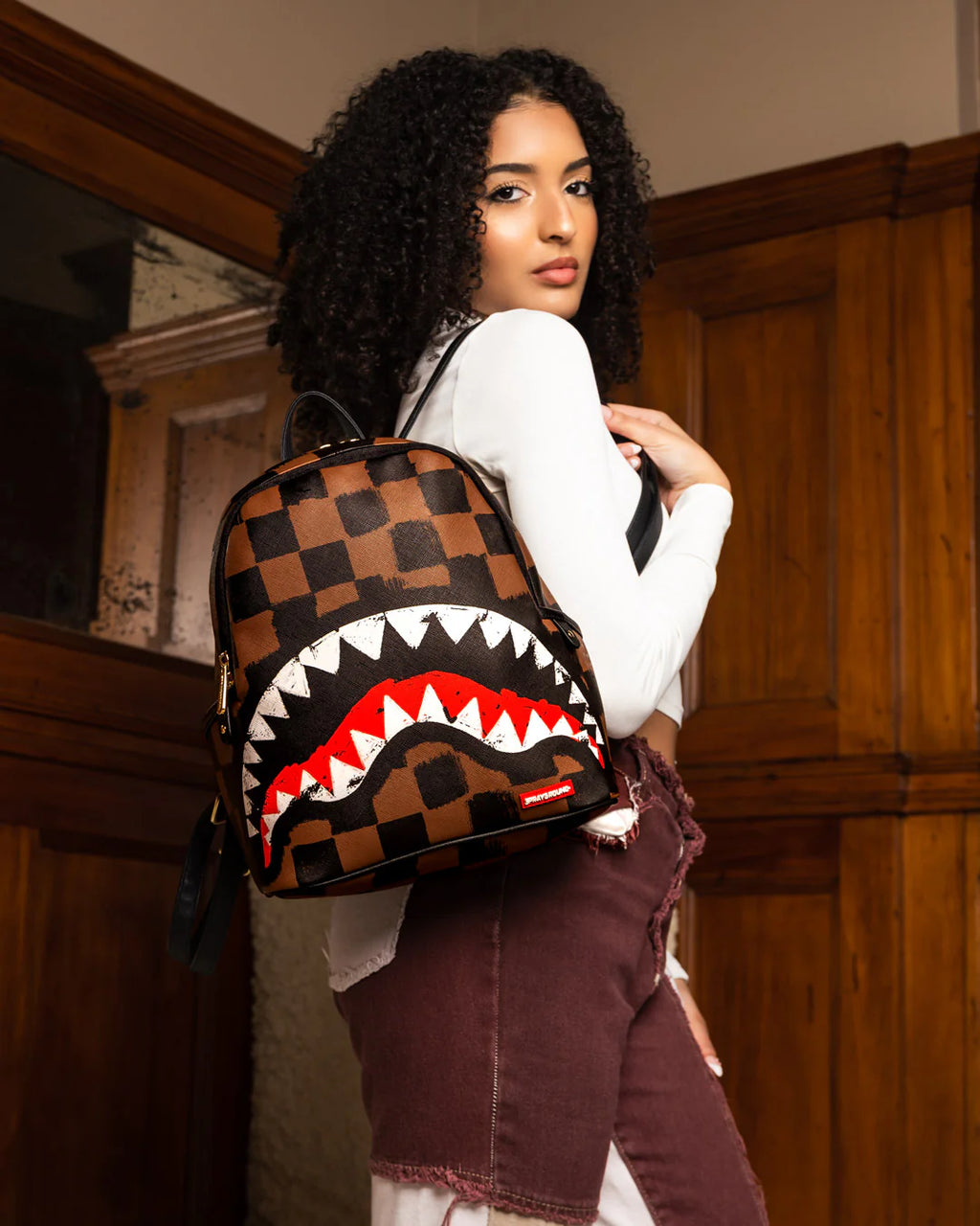 SHARKS IN PARIS PAINTED SAVAGE BACKPACK
