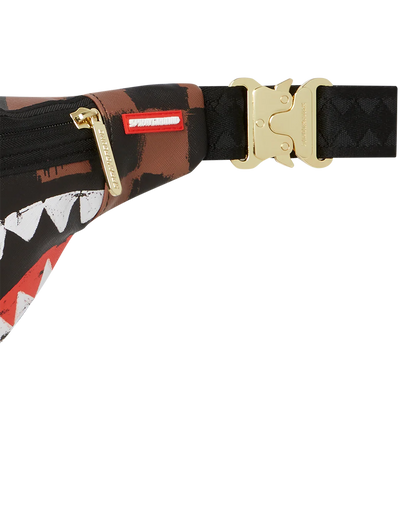 MARSUPIO SPRAYGROUND SHARKS IN PARIS PAINTED CROSSBODY MARRONE