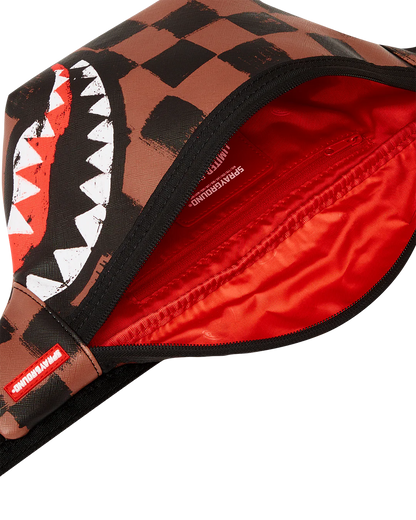 MARSUPIO SPRAYGROUND SHARKS IN PARIS PAINTED CROSSBODY MARRONE