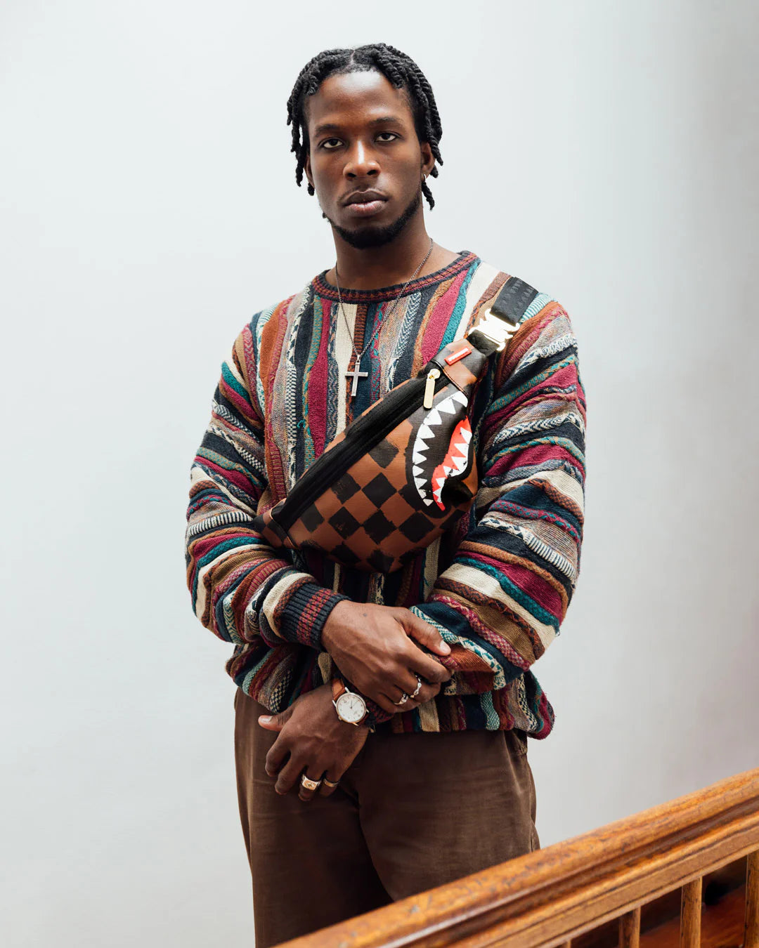 SHARKS IN PARIS PAINTED CROSSBODY