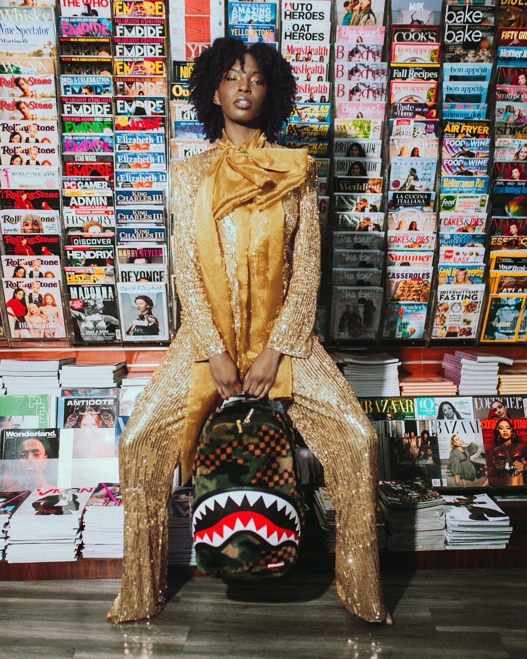 GREEN 3AM FUR BACKPACK