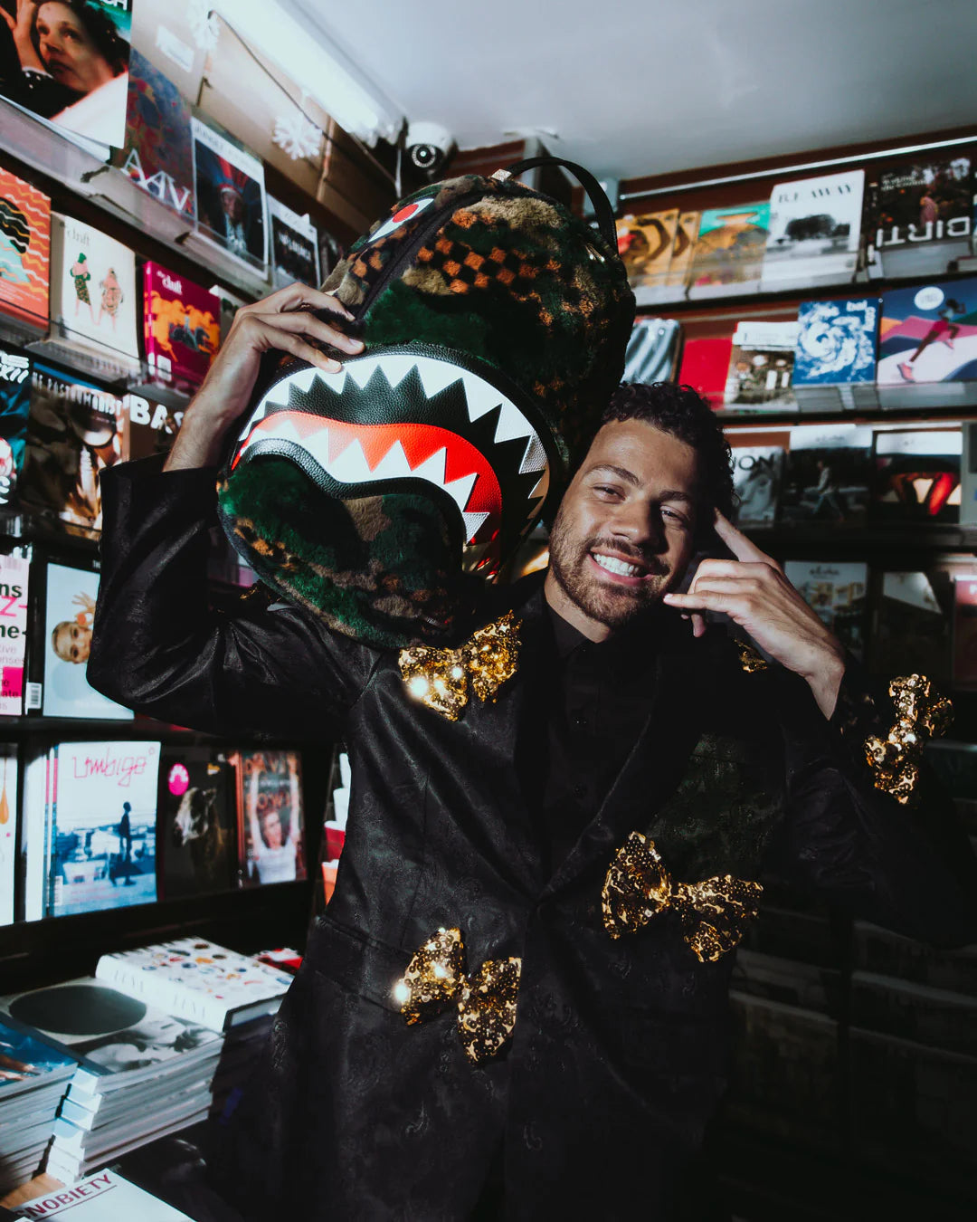 GREEN 3AM FUR BACKPACK