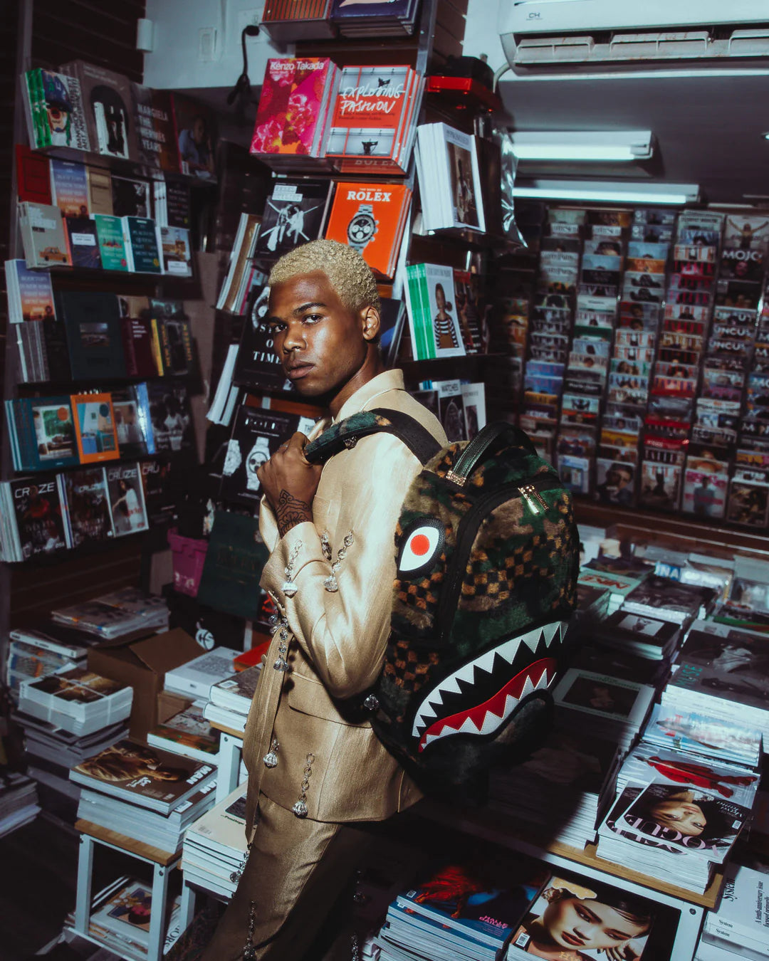 GREEN 3AM FUR BACKPACK