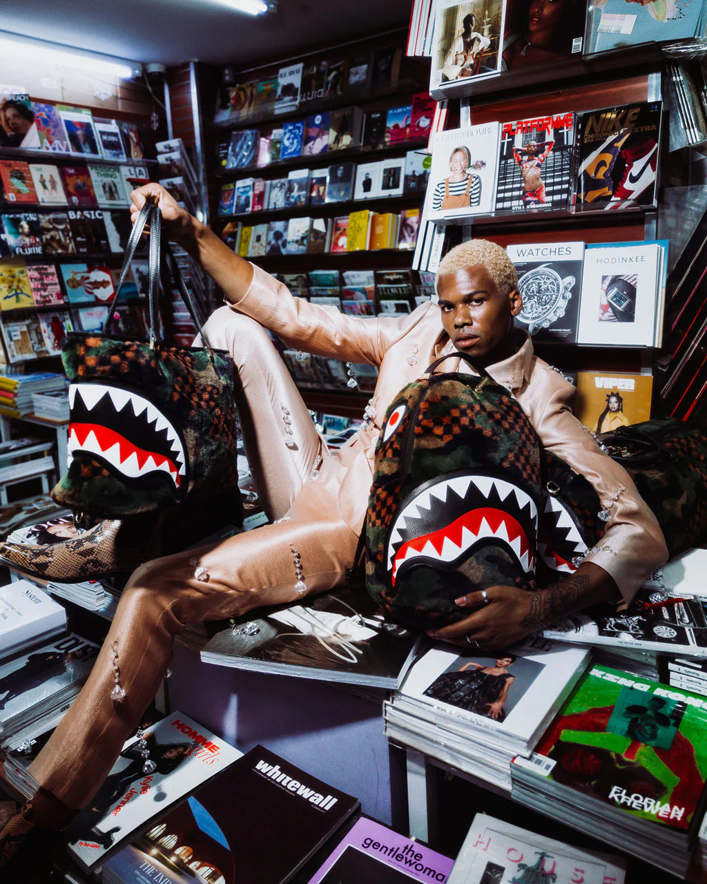 GREEN 3AM FUR BACKPACK