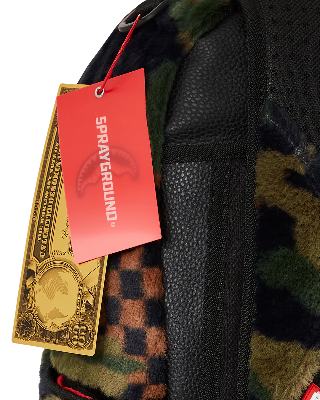 GREEN 3AM FUR BACKPACK