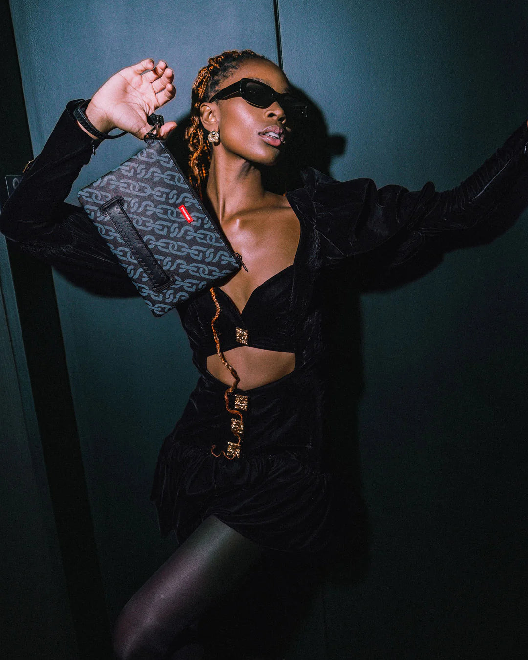 POCHETTE E BEAUTY SPRAYGROUND SG CHAINS POUCHETTE NERO