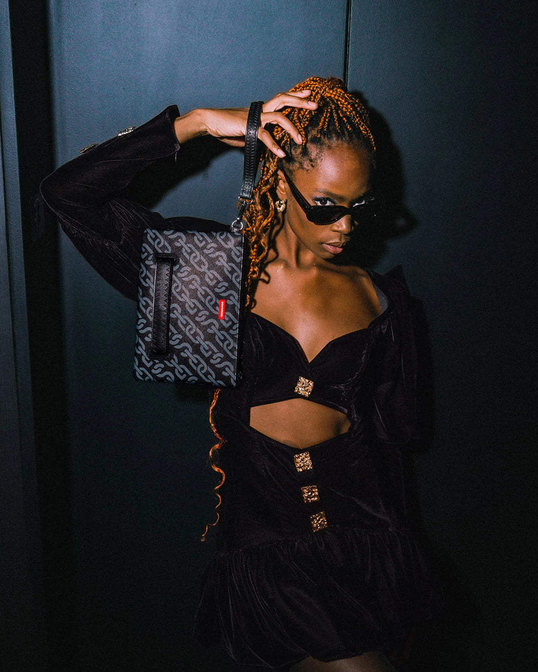 POCHETTE E BEAUTY SPRAYGROUND SG CHAINS POUCHETTE NERO