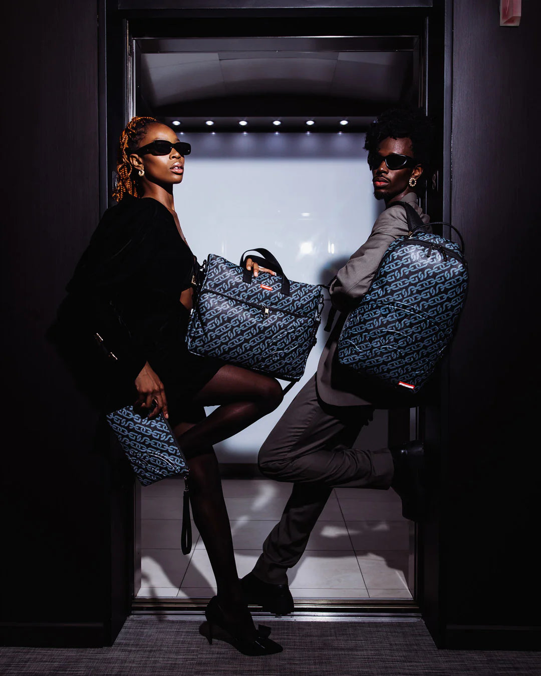 POCHETTE E BEAUTY SPRAYGROUND SG CHAINS POUCHETTE NERO