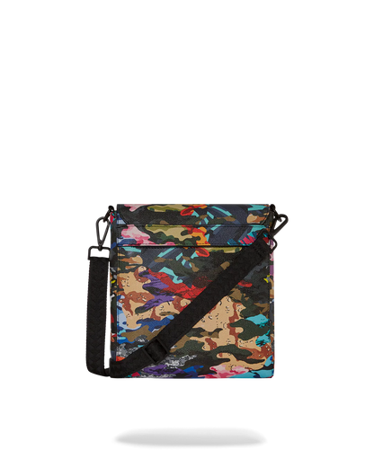 BORSA SPRAYGROUND SLICED AND DICED CAMO MESSENGER BLU