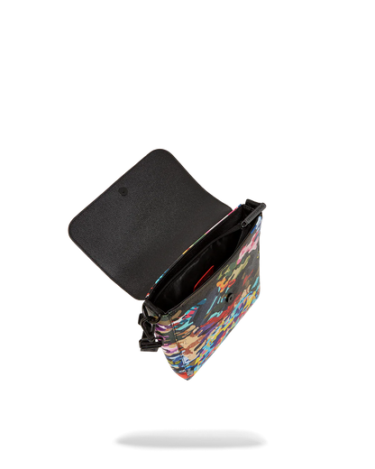 BORSA SPRAYGROUND SLICED AND DICED CAMO MESSENGER BLU