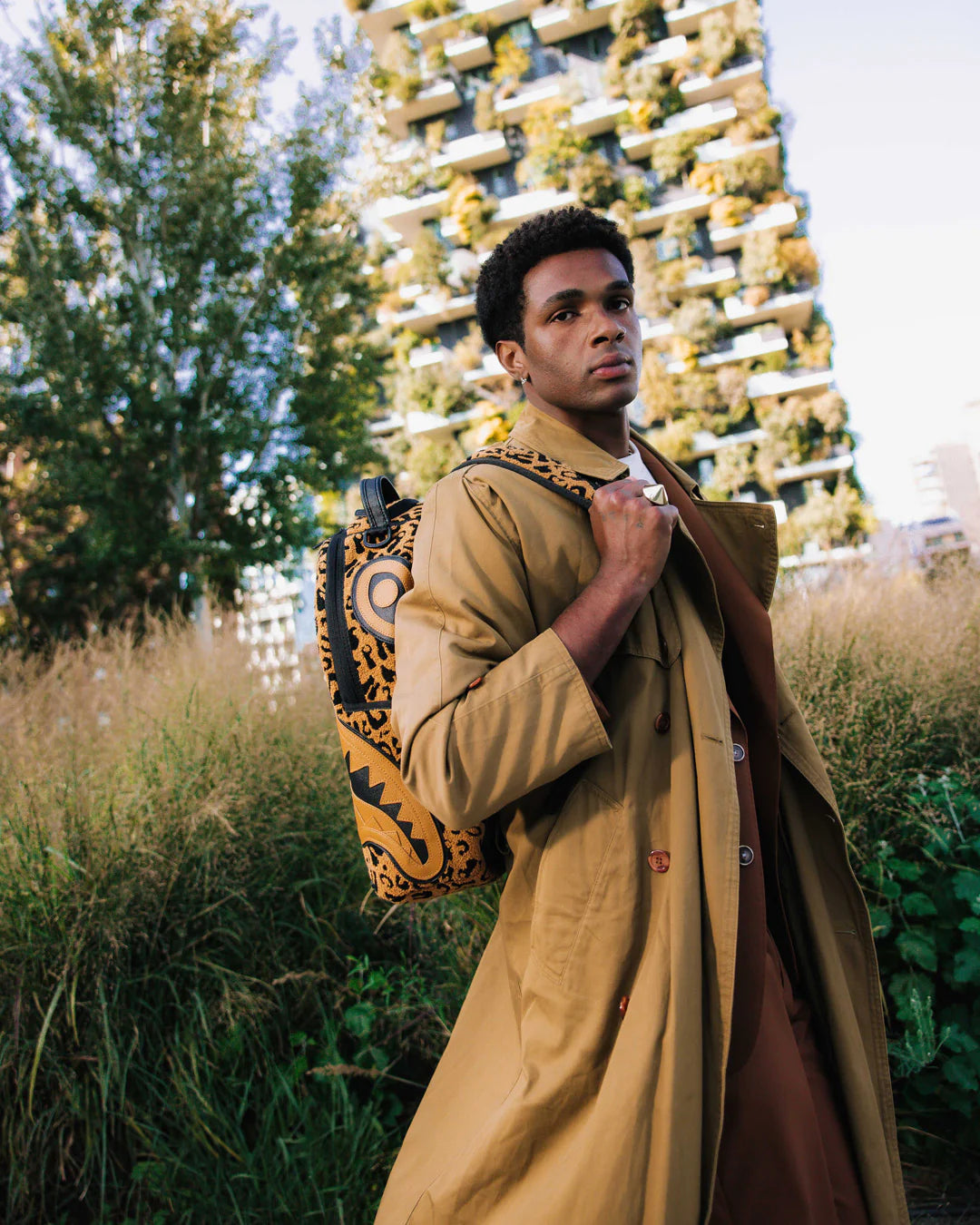 CHENILLE CHEETAH BACKPACK