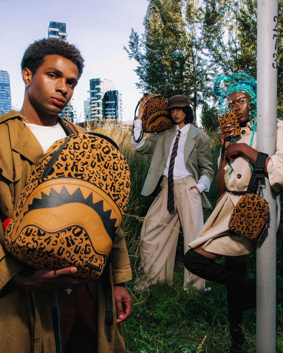 CHENILLE CHEETAH BACKPACK