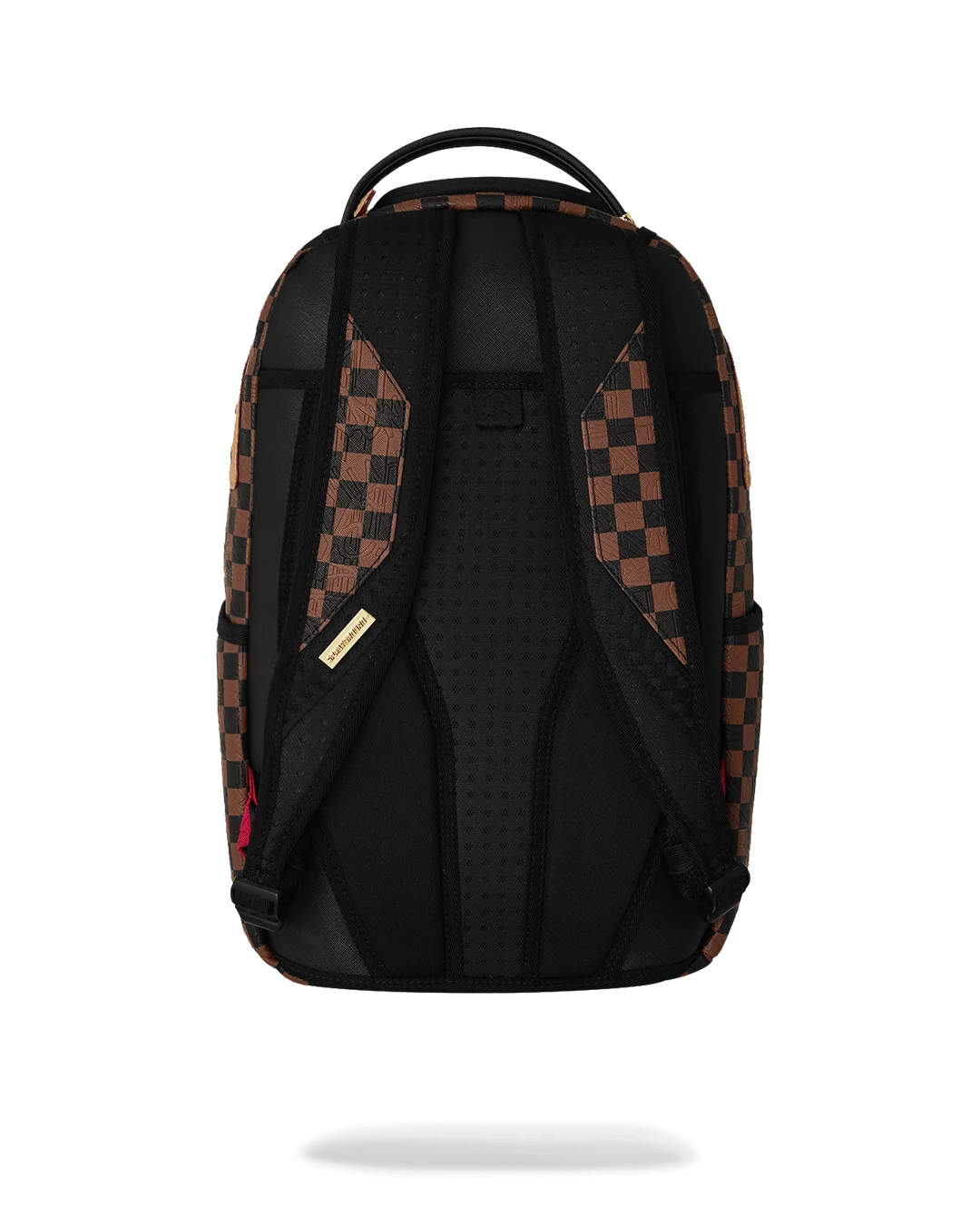 EMBOSSED CHECK BROWN BACKPACK