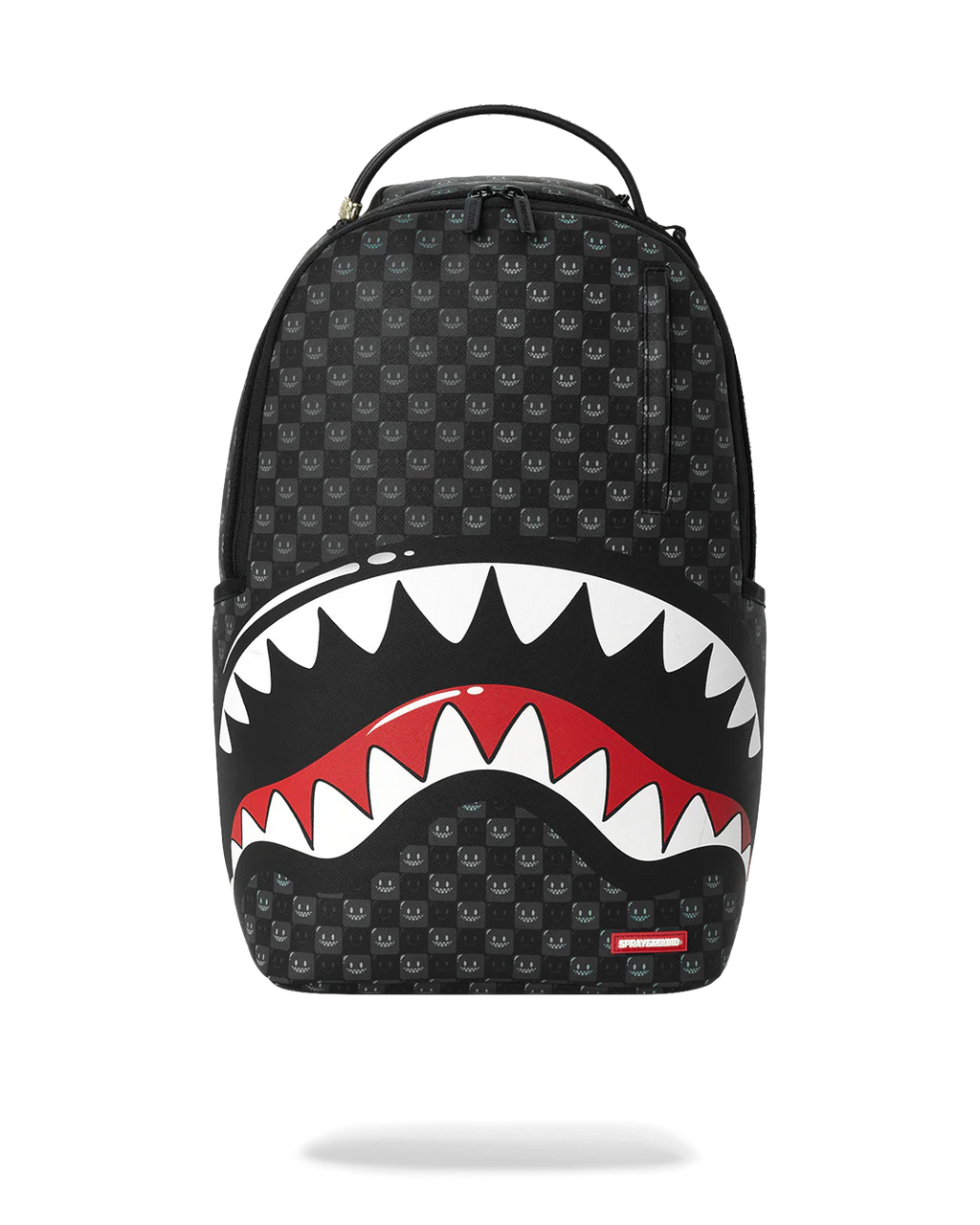 SHARKS IN PARIS WTF BUBBLY BLACK CHECK BACKPACK