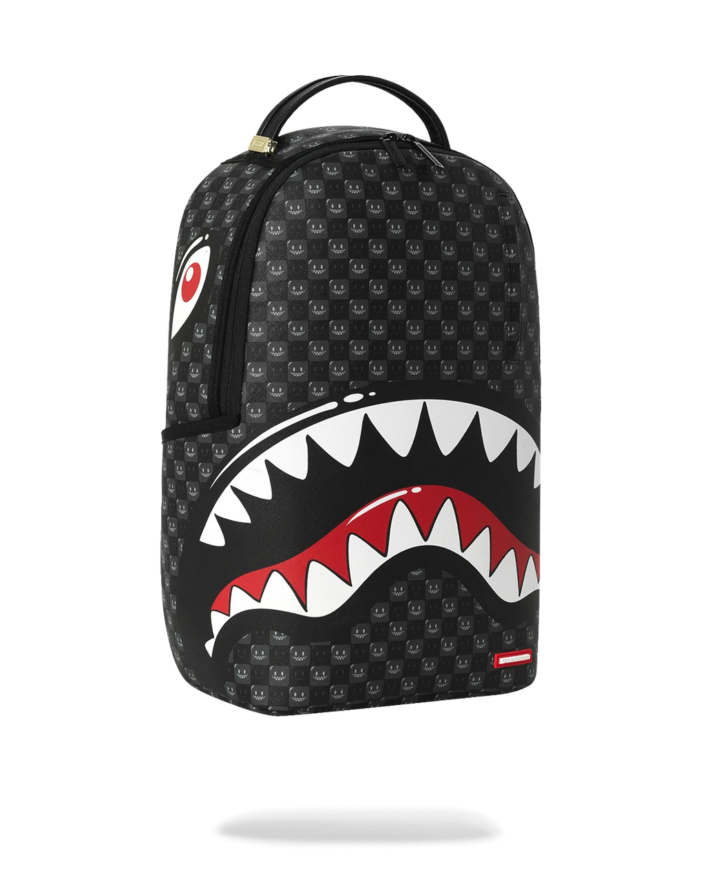 SHARKS IN PARIS WTF BUBBLY BLACK CHECK BACKPACK