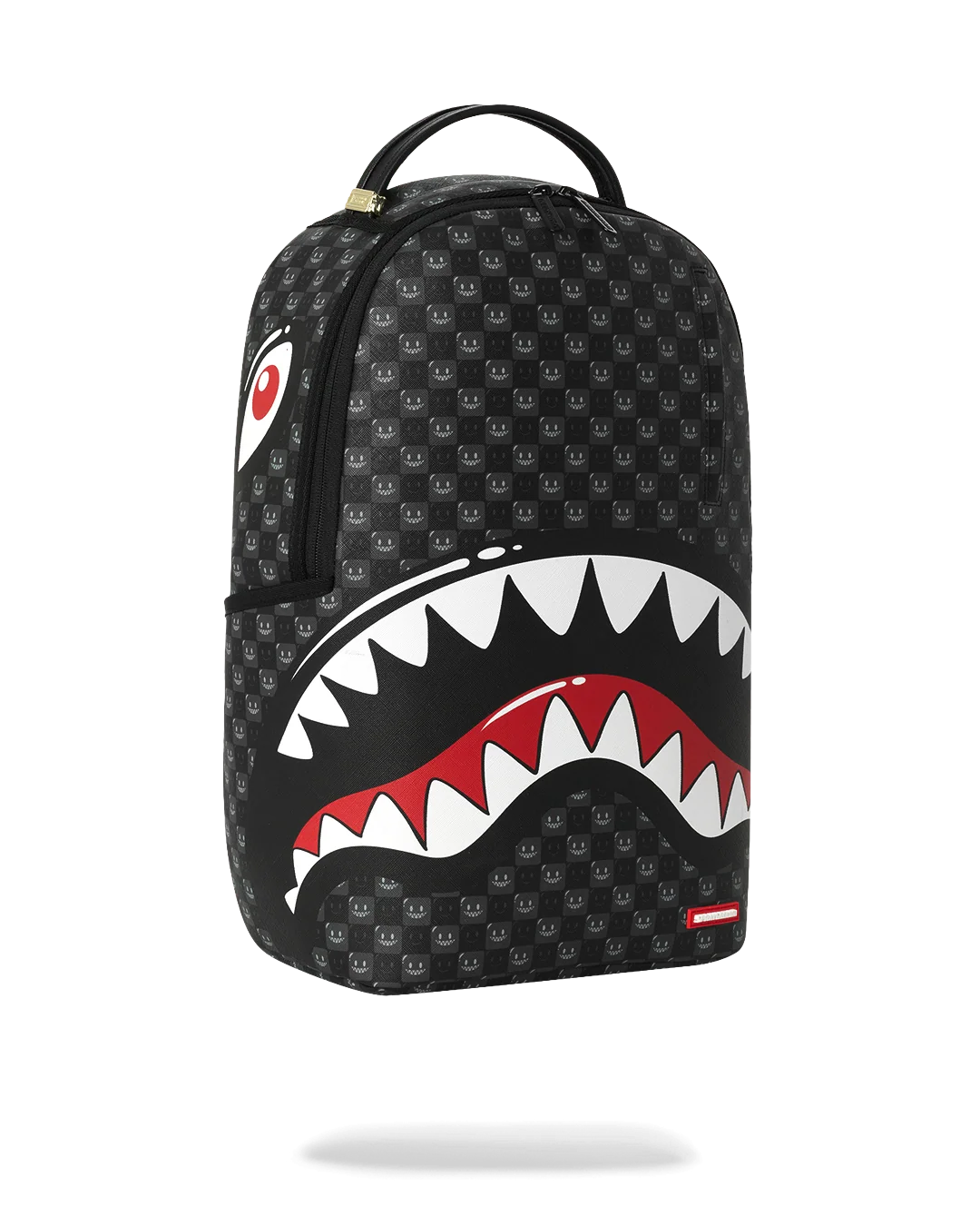 SHARKS IN PARIS WTF BUBBLY BLACK CHECK BACKPACK