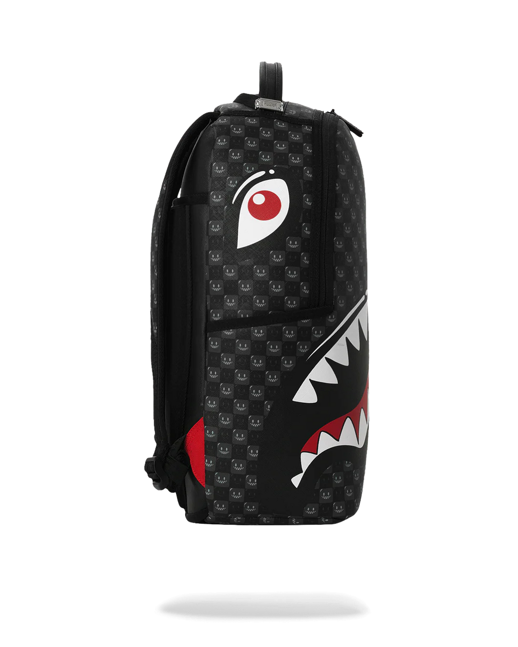 SHARKS IN PARIS WTF BUBBLY BLACK CHECK BACKPACK