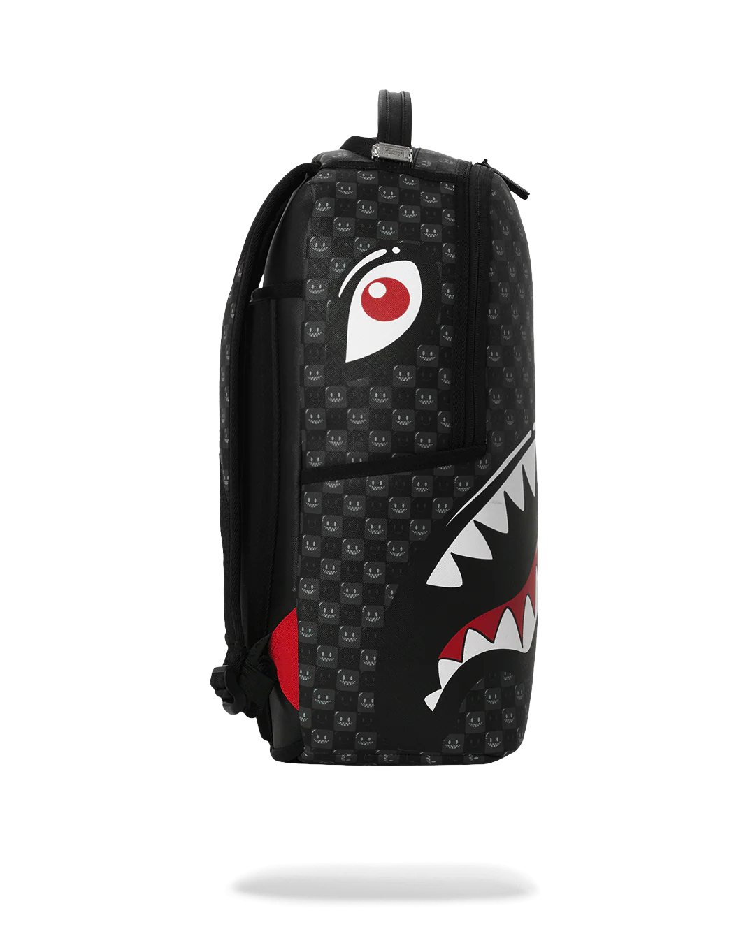 SHARKS IN PARIS WTF BUBBLY BLACK CHECK BACKPACK