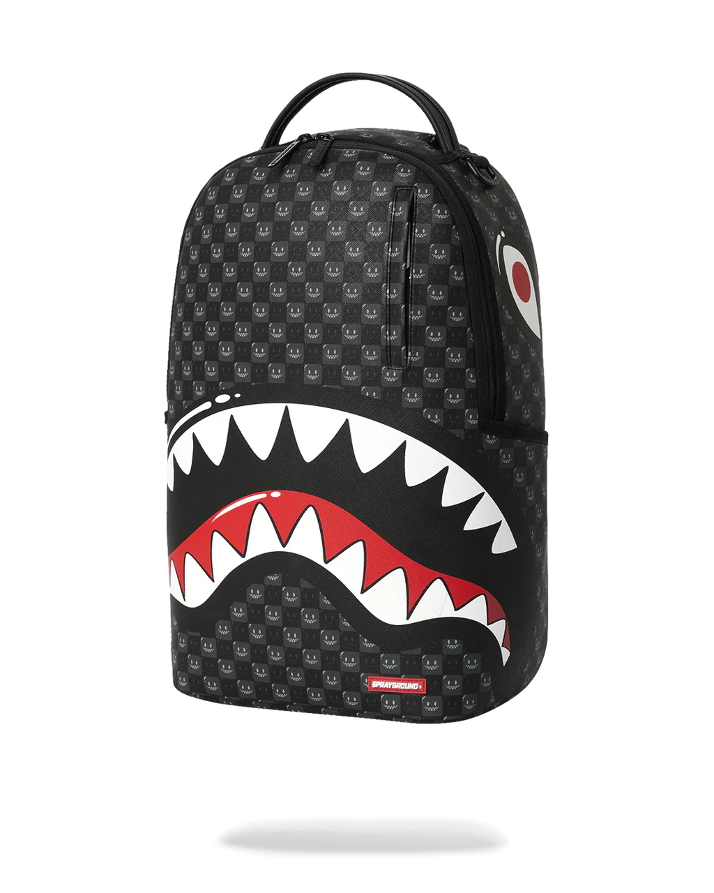SHARKS IN PARIS WTF BUBBLY BLACK CHECK BACKPACK