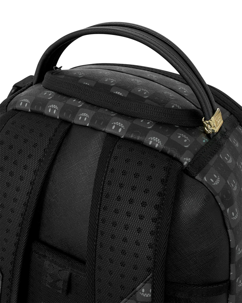 SHARKS IN PARIS WTF BUBBLY BLACK CHECK BACKPACK