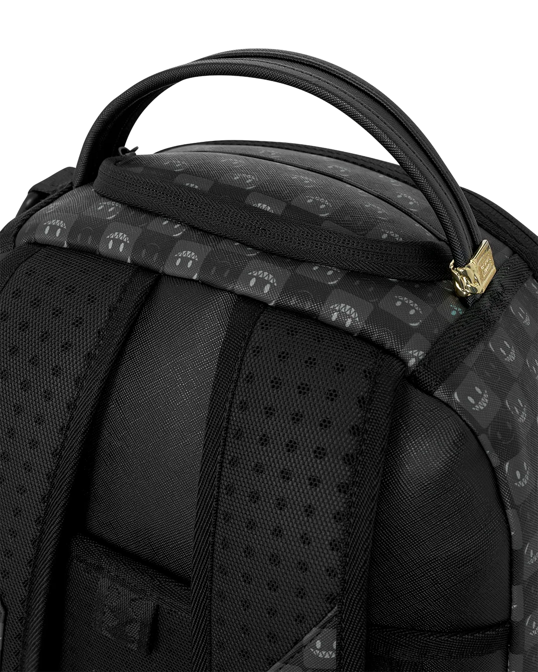 SHARKS IN PARIS WTF BUBBLY BLACK CHECK BACKPACK