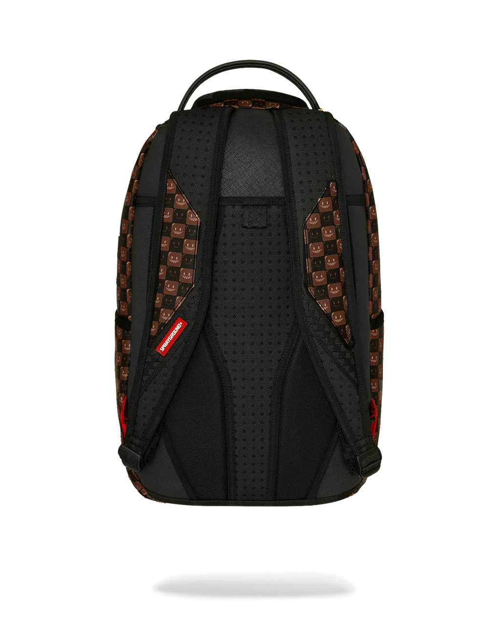 SHARKS IN PARIS WTF BUBBLE BROWN CHECK BACKPACK
