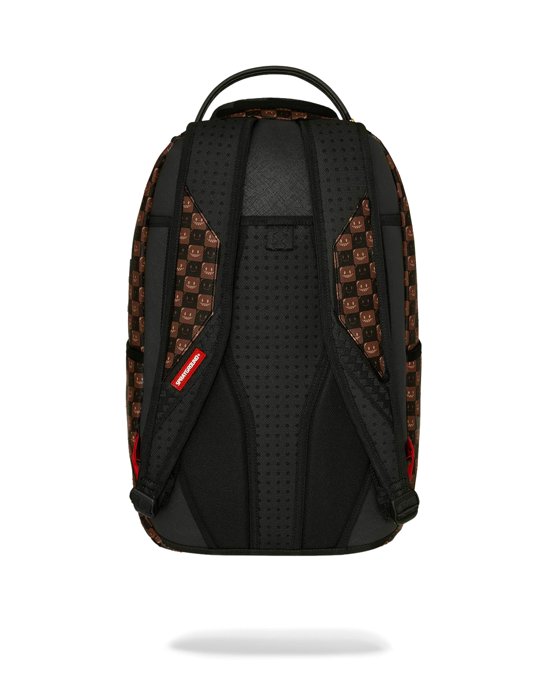 SHARKS IN PARIS WTF BUBBLE BROWN CHECK BACKPACK