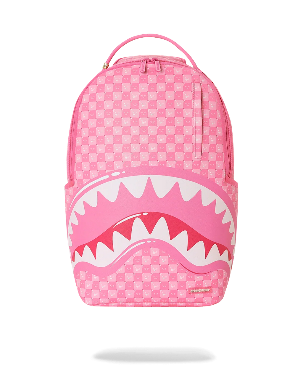 PINK NEW CHECK FACES BACKPACK