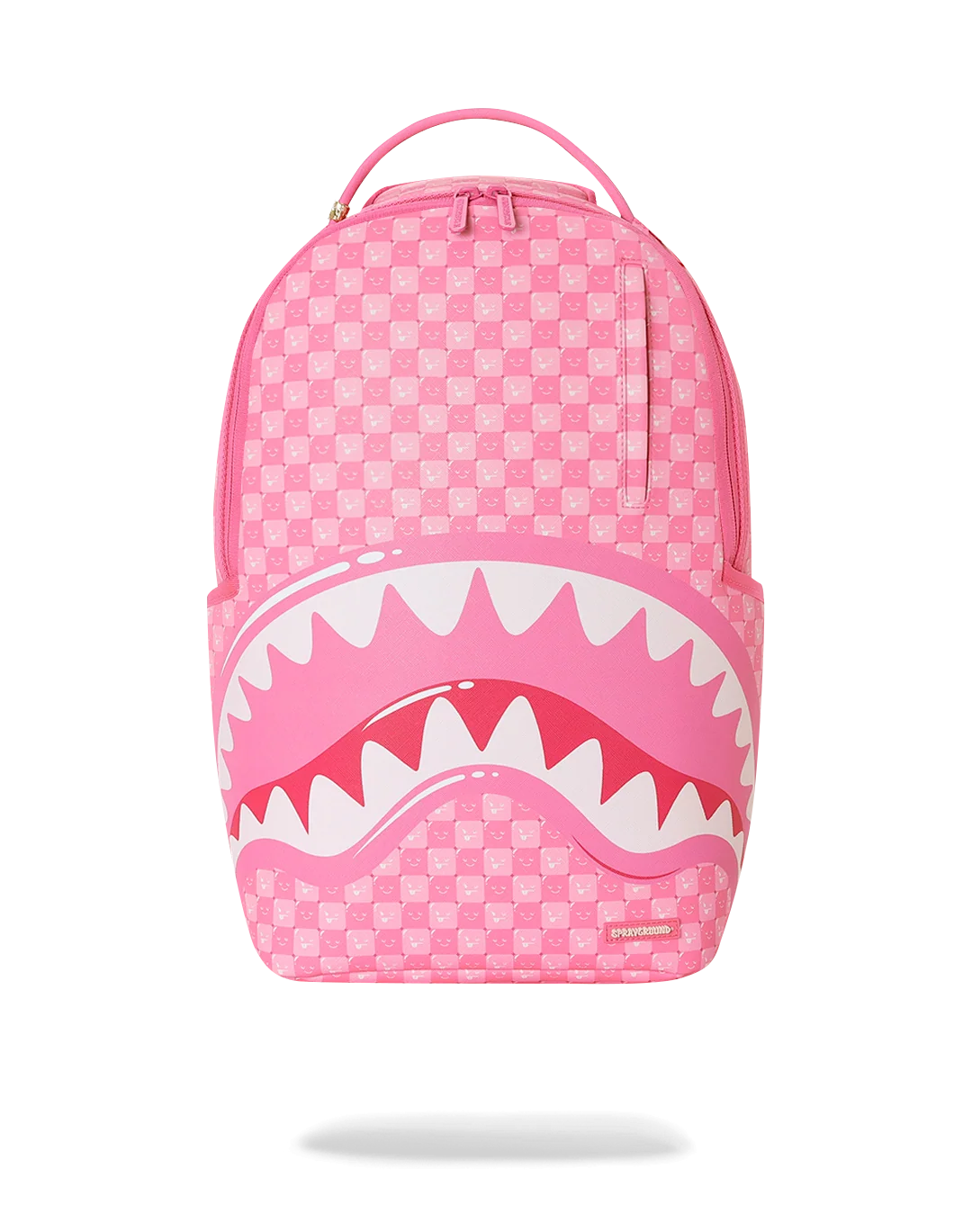 PINK NEW CHECK FACES BACKPACK