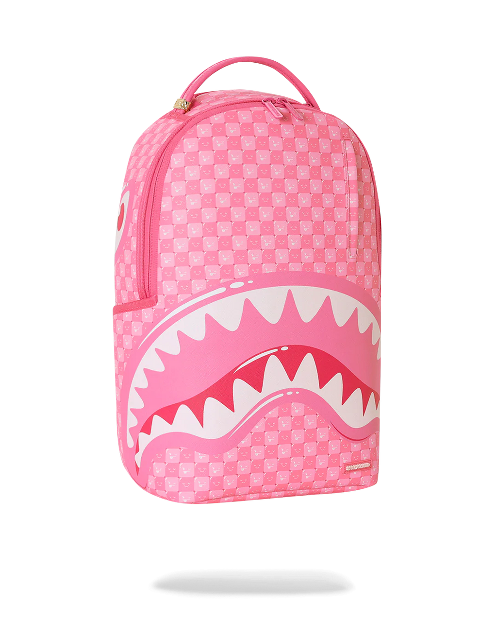 PINK NEW CHECK FACES BACKPACK
