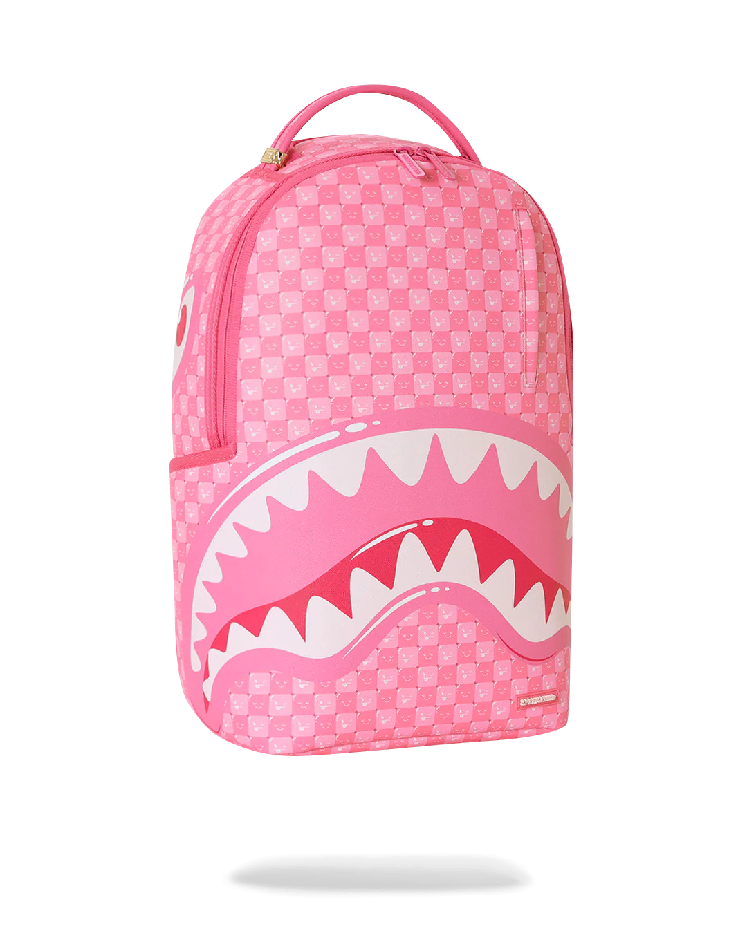 PINK NEW CHECK FACES BACKPACK