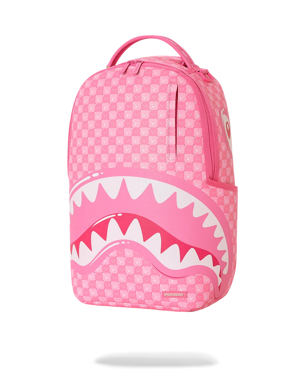 PINK NEW CHECK FACES BACKPACK