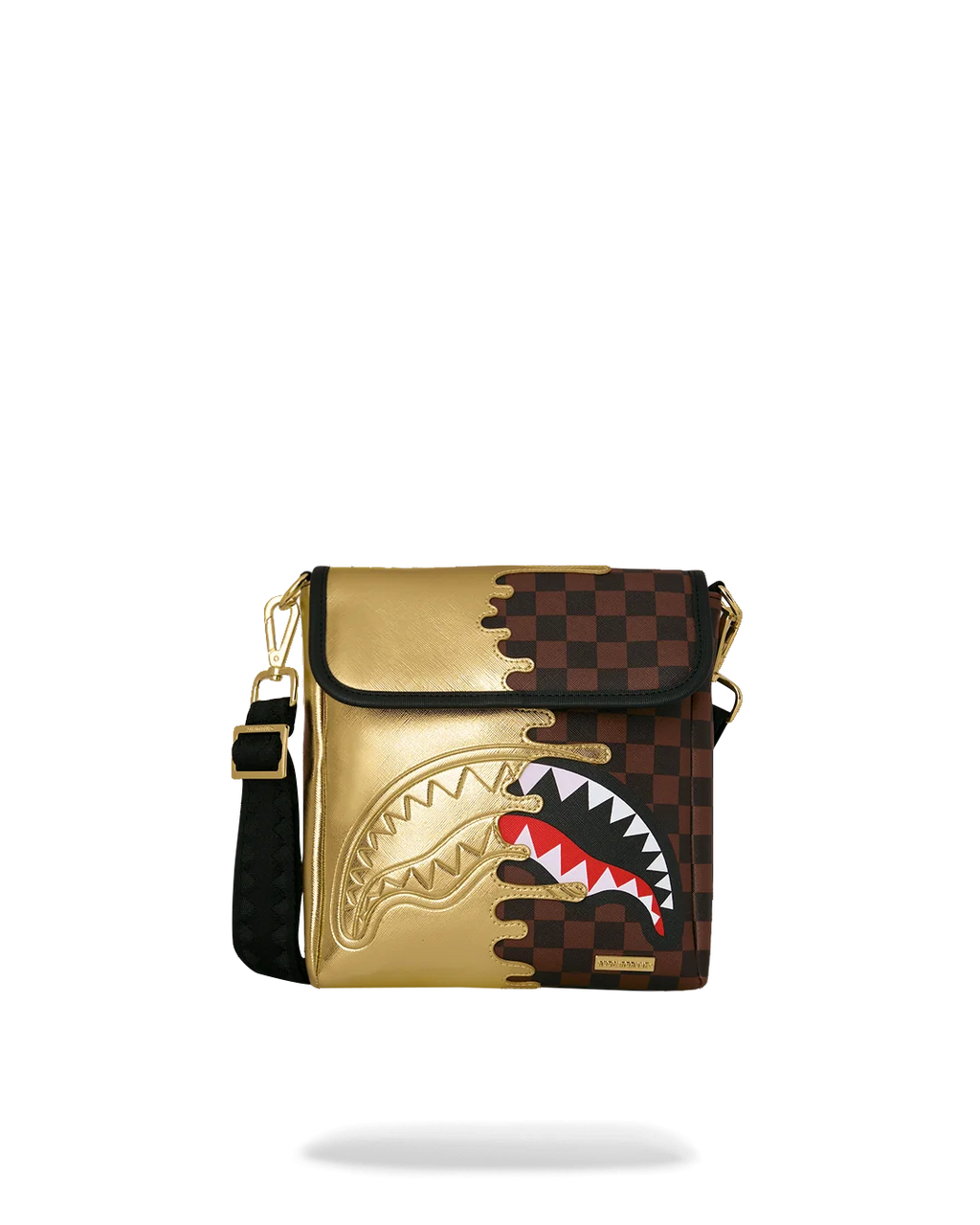 SHARKS IN PARIS GOLD DRIP MESSENGER SLING