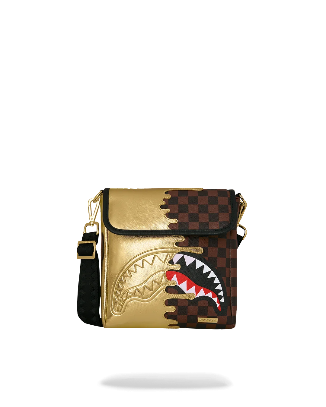 SHARKS IN PARIS GOLD DRIP MESSENGER SLING