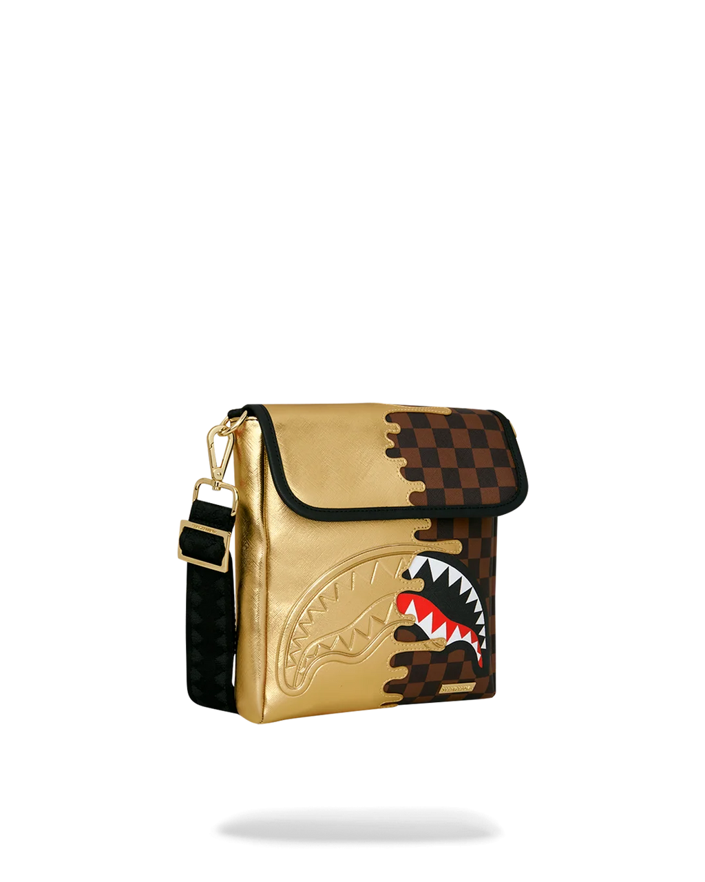SHARKS IN PARIS GOLD DRIP MESSENGER SLING