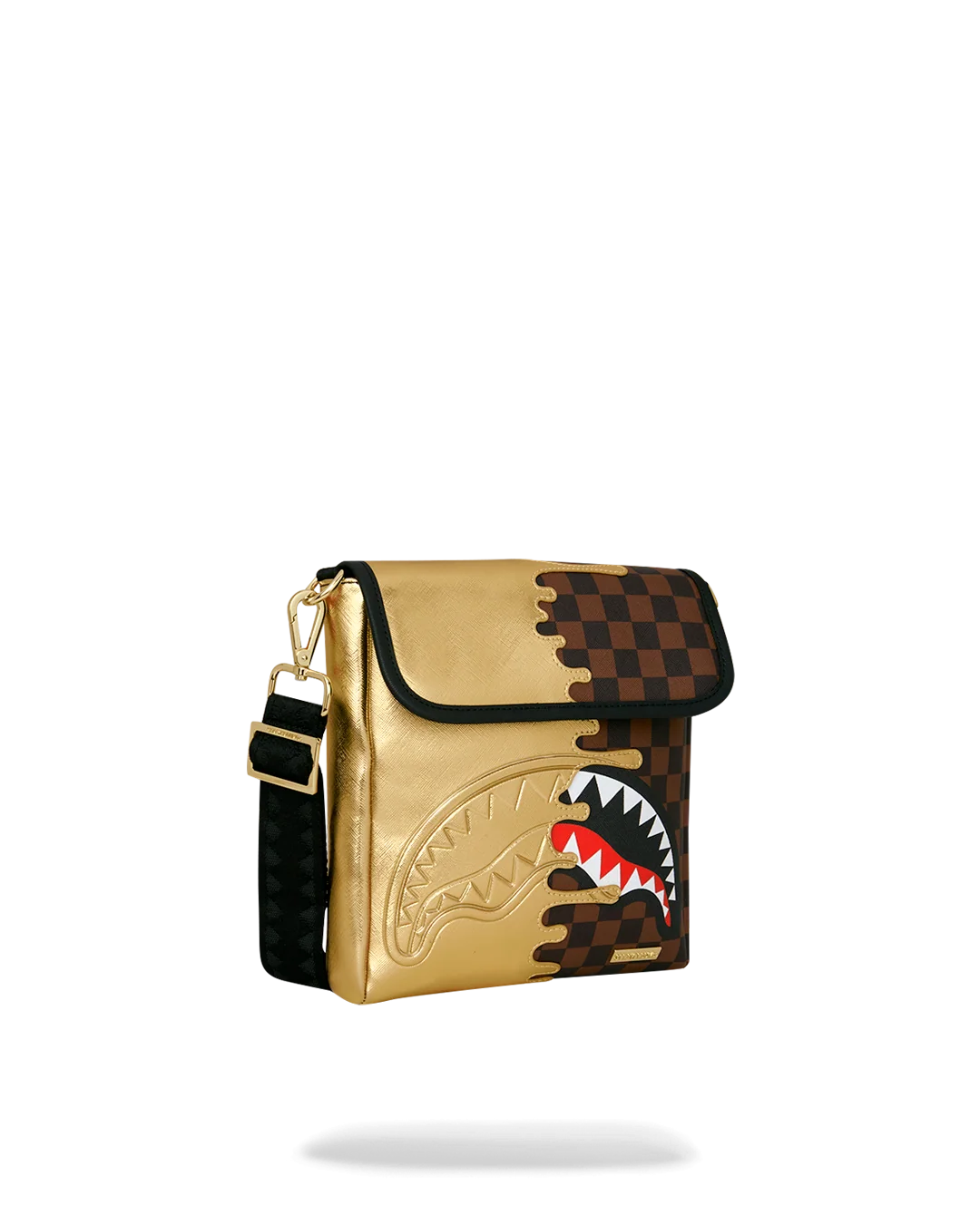 SHARKS IN PARIS GOLD DRIP MESSENGER SLING