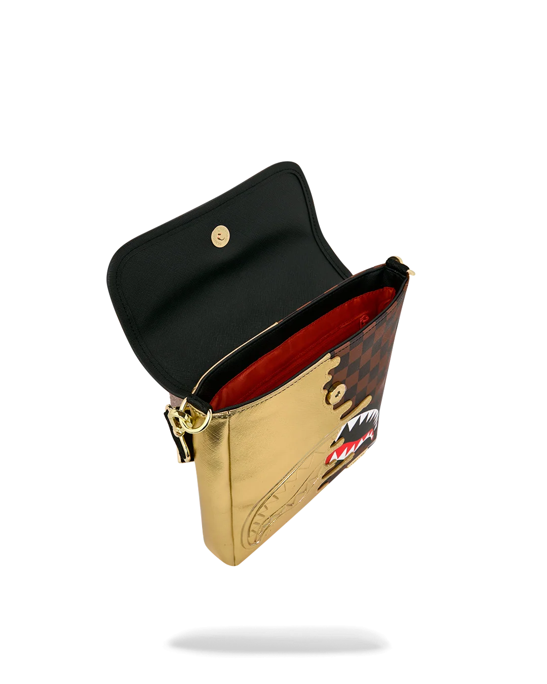 SHARKS IN PARIS GOLD DRIP MESSENGER SLING