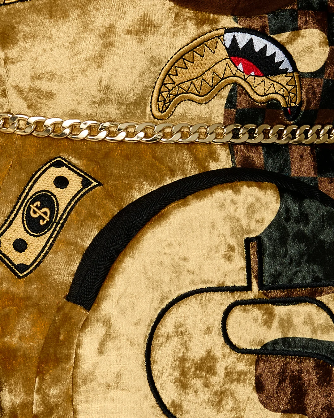 SHARKS IN PARIS GOLD DRIP MONEYBEAR BACKPACK