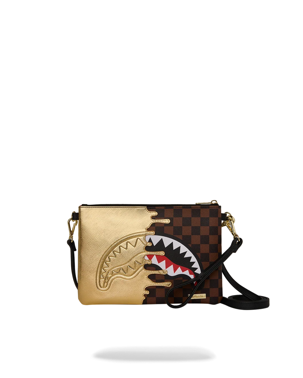 SHARKS IN PARIS GOLD DRIP CROSSOVER CLUTCH