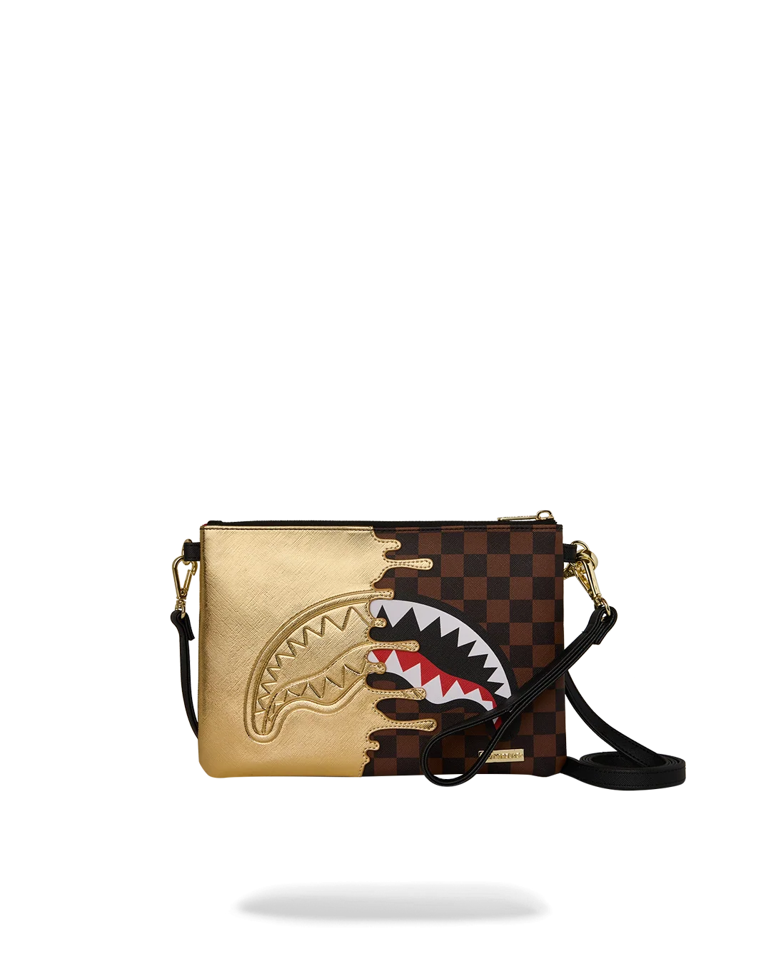 SHARKS IN PARIS GOLD DRIP CROSSOVER CLUTCH