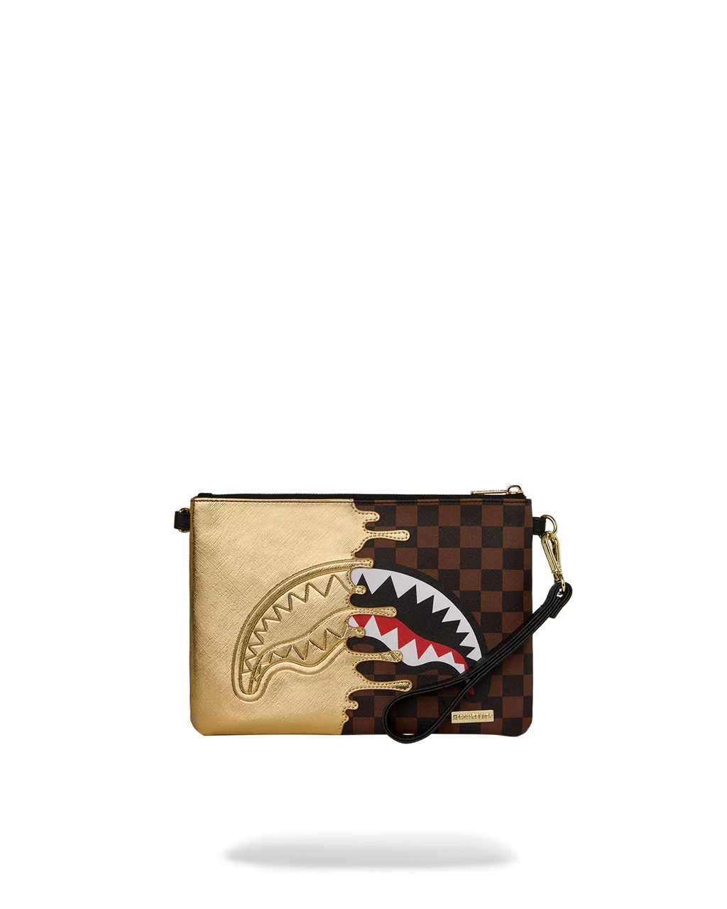 SHARKS IN PARIS GOLD DRIP CROSSOVER CLUTCH