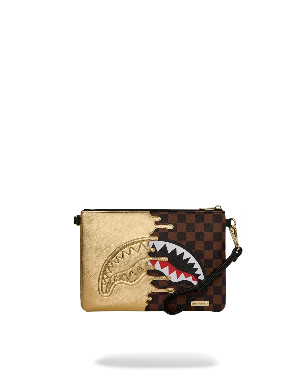 SHARKS IN PARIS GOLD DRIP CROSSOVER CLUTCH